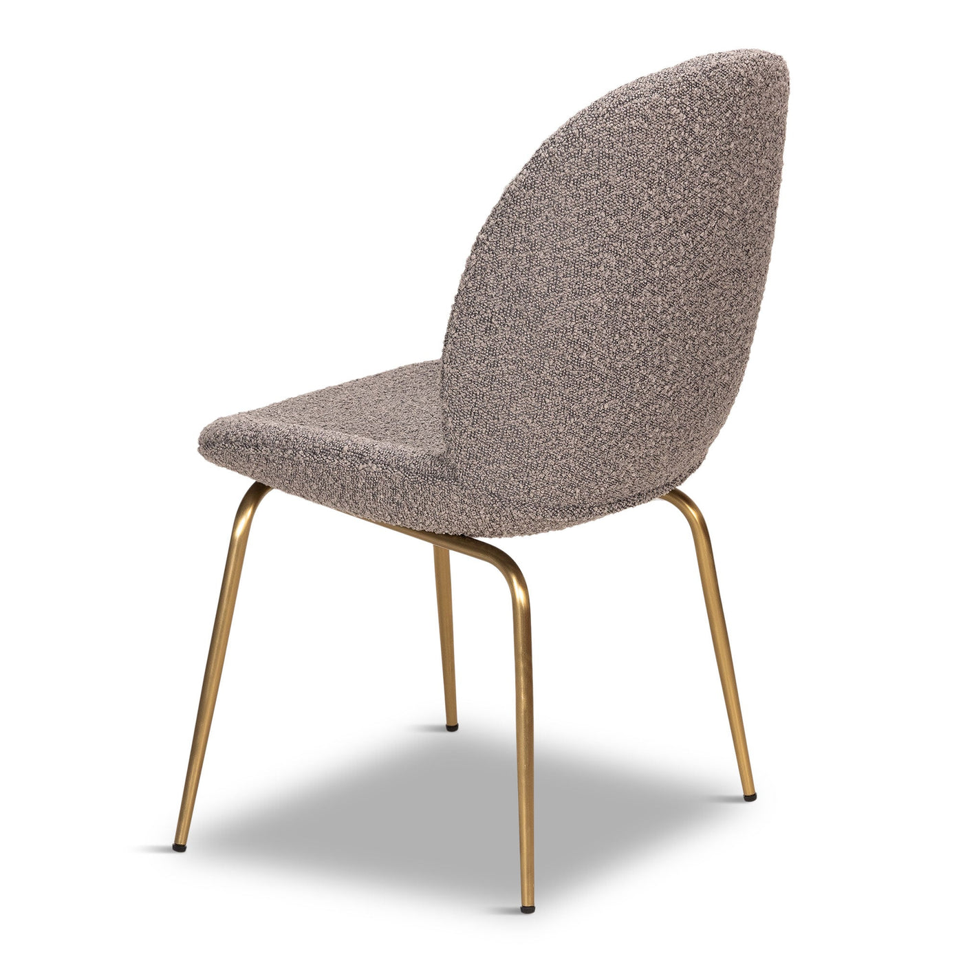 Harry's Dining Chair In Charcoal Boucle And Brass Legs - Tom Collins Home