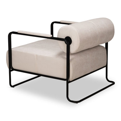 Hurricane Occasional Chair In Chenille Velvet And Matte Black - Tom Collins Home
