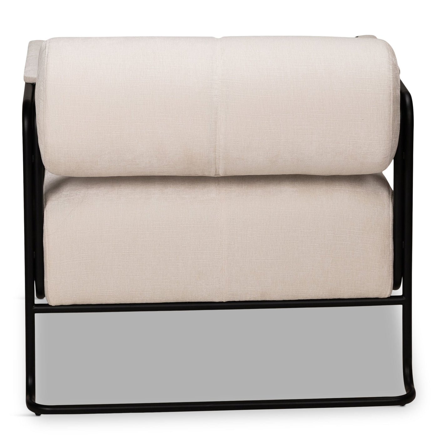 Hurricane Occasional Chair In Chenille Velvet And Matte Black - Tom Collins Home