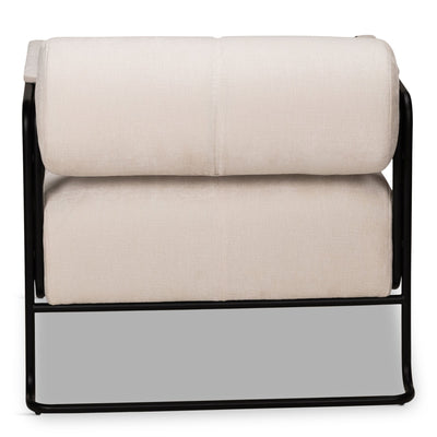 Hurricane Occasional Chair In Chenille Velvet And Matte Black - Tom Collins Home
