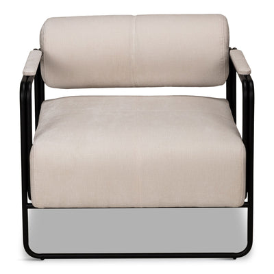 Hurricane Occasional Chair In Chenille Velvet And Matte Black - Tom Collins Home