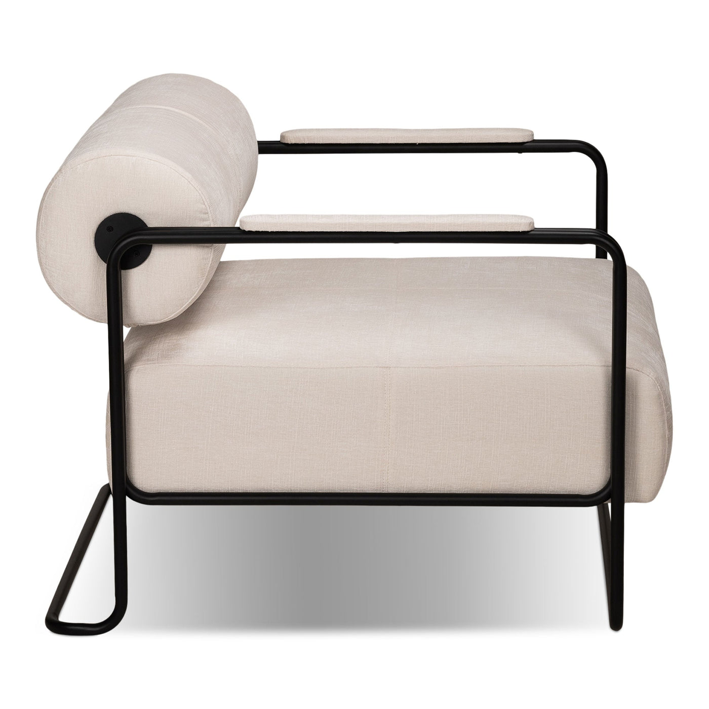 Hurricane Occasional Chair In Chenille Velvet And Matte Black - Tom Collins Home