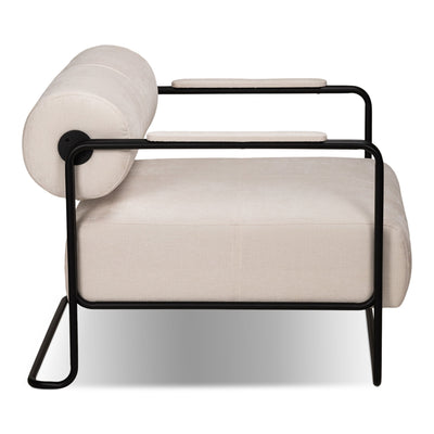 Hurricane Occasional Chair In Chenille Velvet And Matte Black - Tom Collins Home