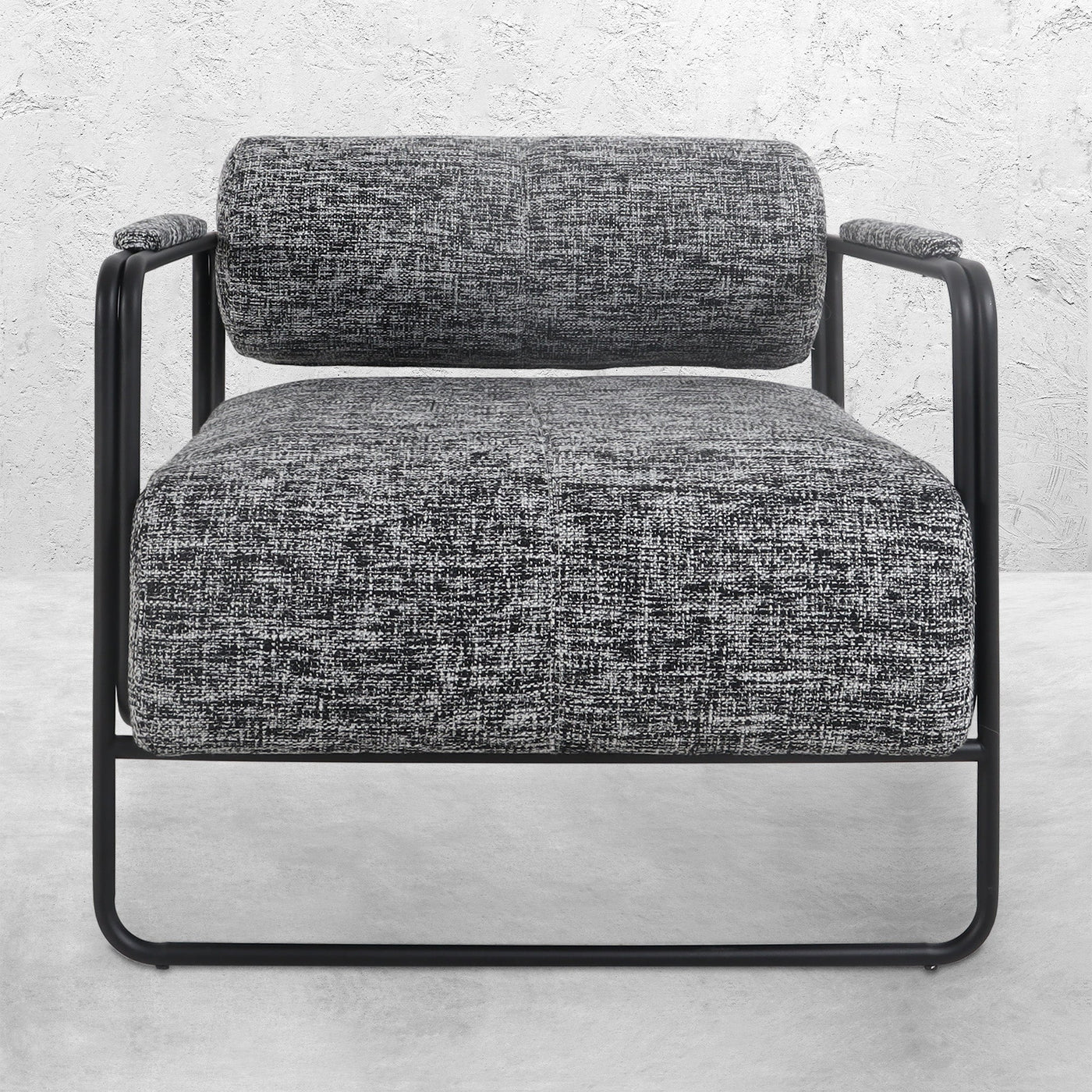 Hurricane Occasional Chair in Matte Black and Linen - Tom Collins Home