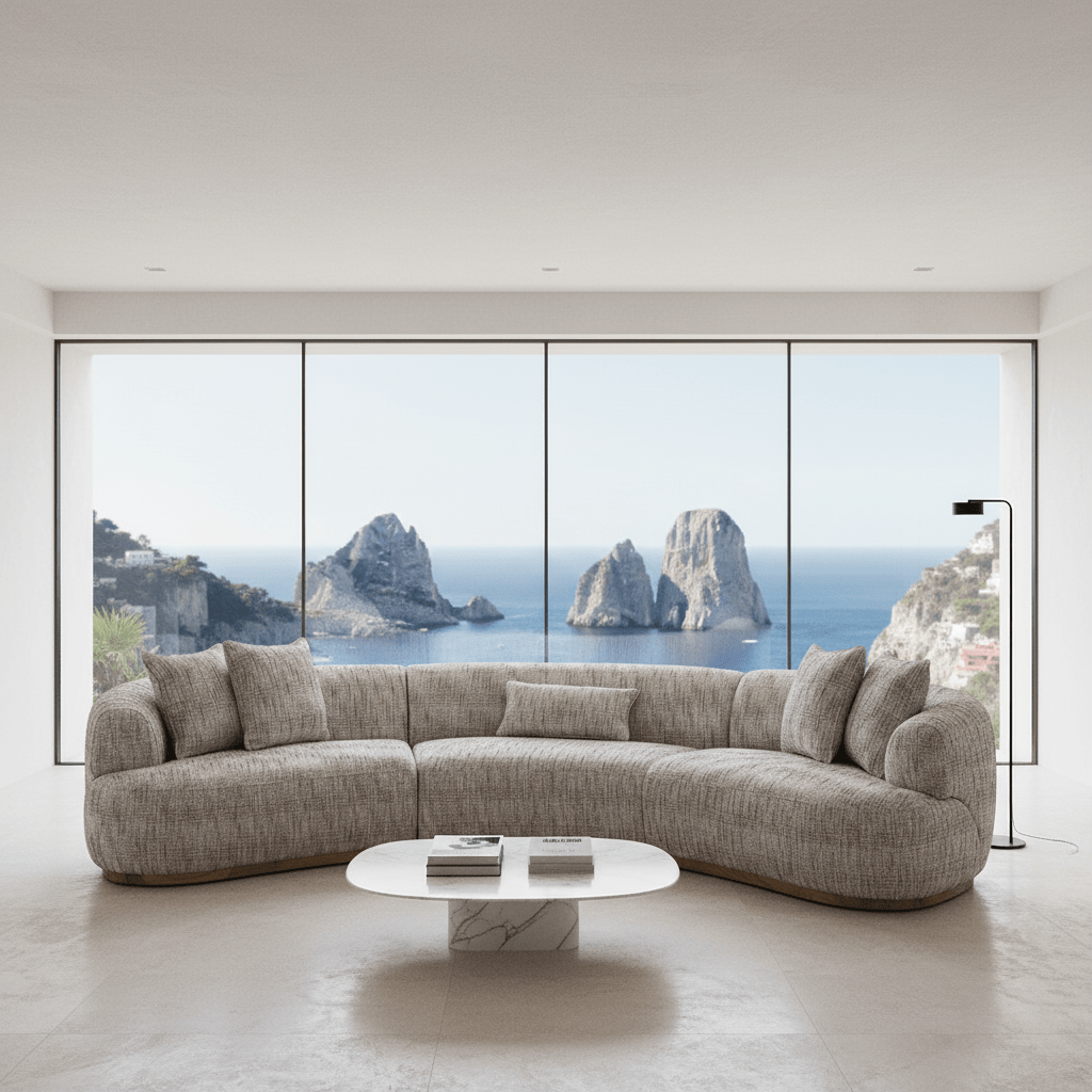 John Collins Sofa in Textured Linen - Tom Collins Home