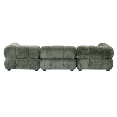 Kamikaze 3 Piece Sofa in Hammered Chenille