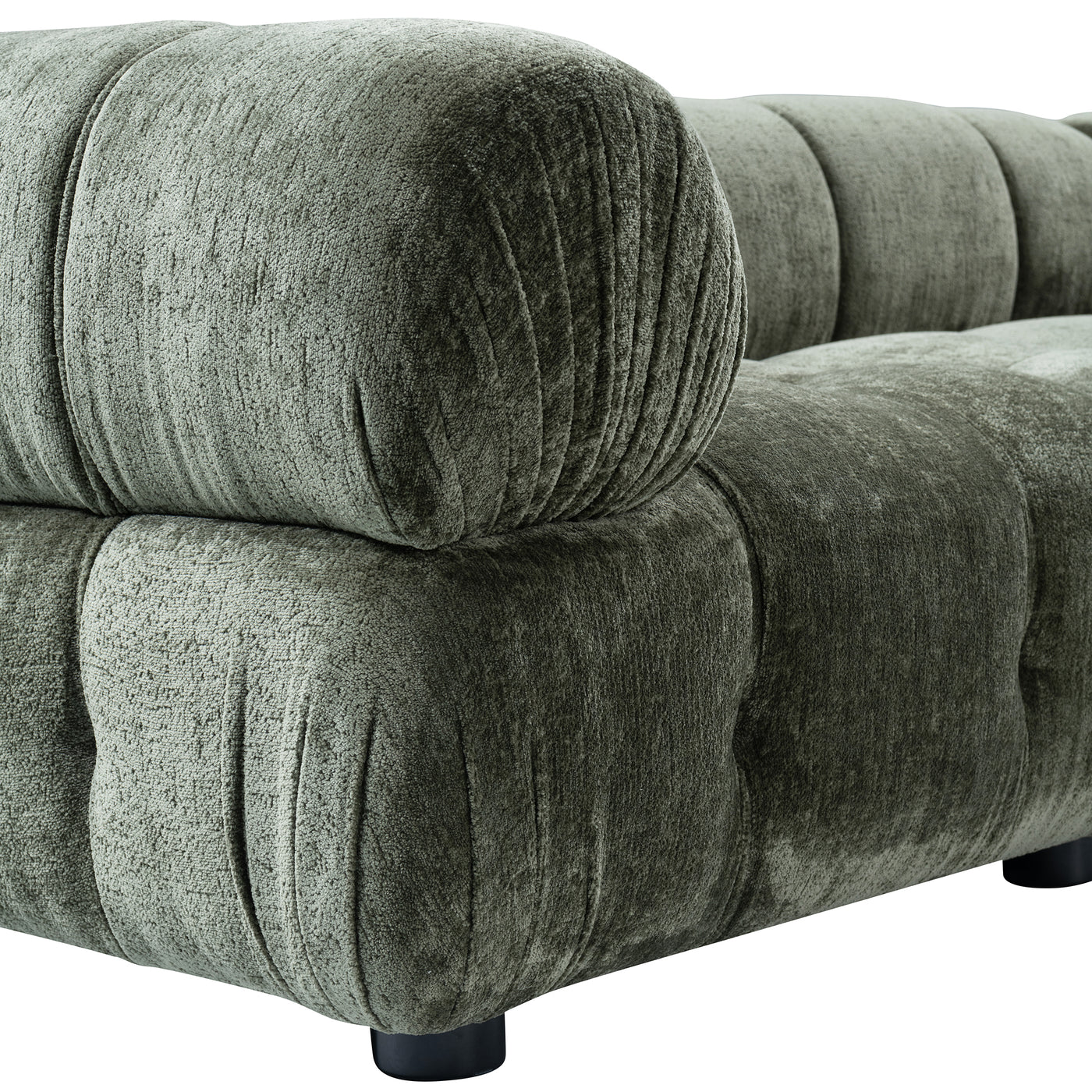 Kamikaze 3 Piece Sofa in Hammered Chenille