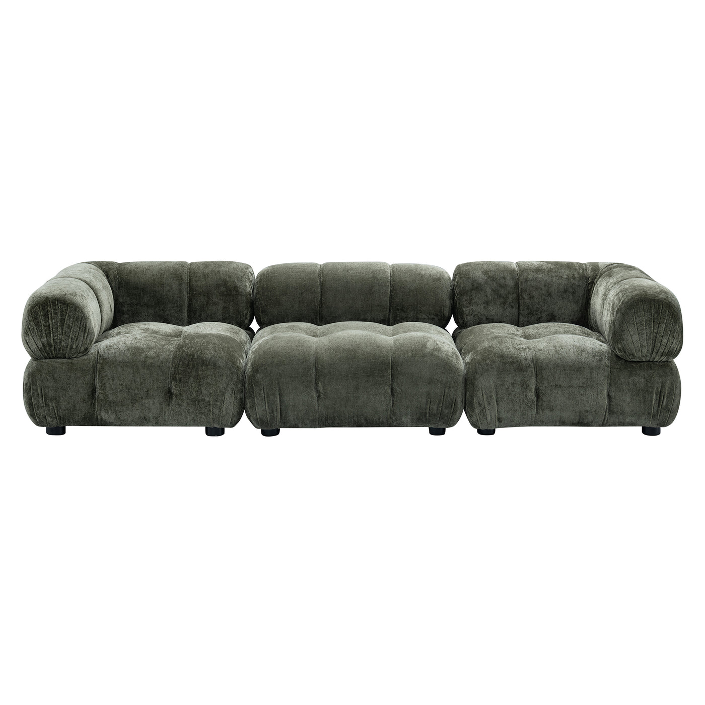 Kamikaze 3 Piece Sofa in Hammered Chenille