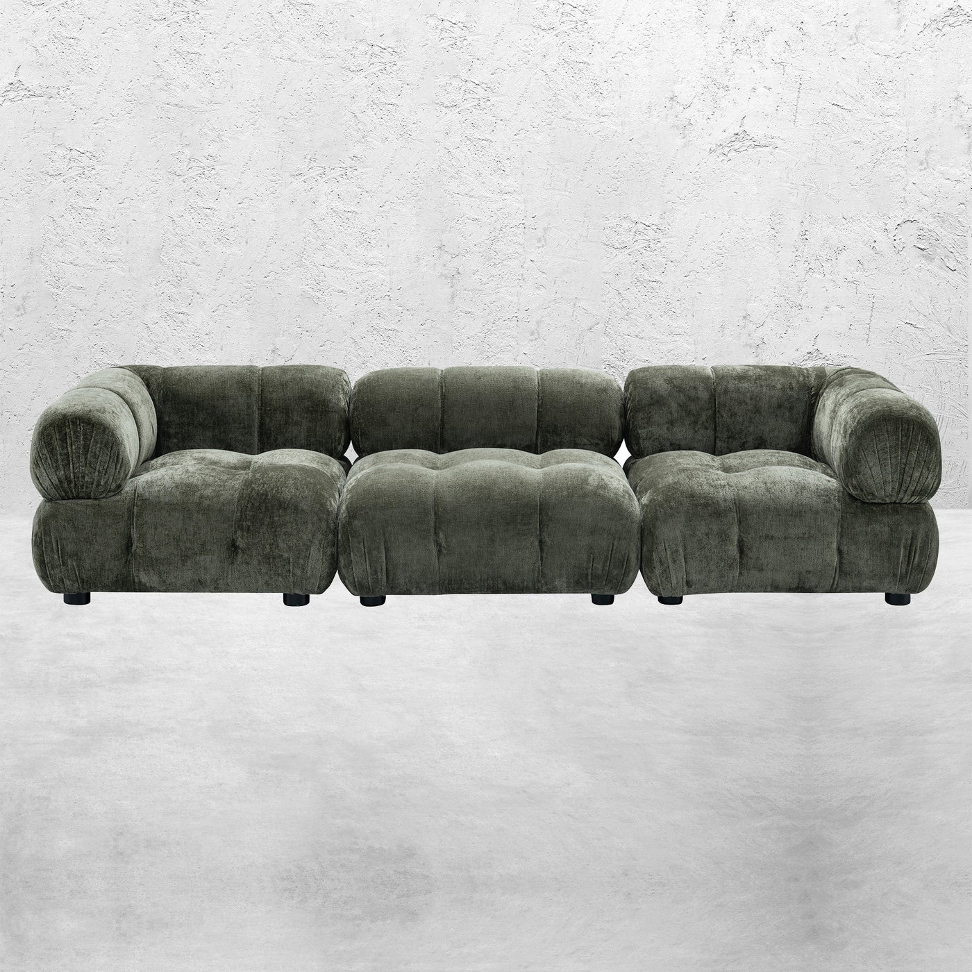 Kamikaze 3 Piece Sofa in Hammered Chenille - Tom Collins Home