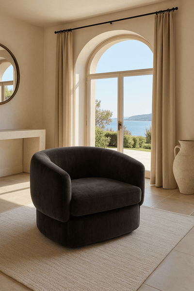 Lemondrop Occasional Chair in Hammered Chenille - Tom Collins Home