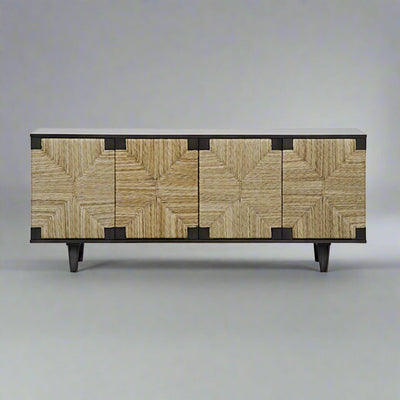 Mai Tai 4 - Door Credenza in Black - Tom Collins Home