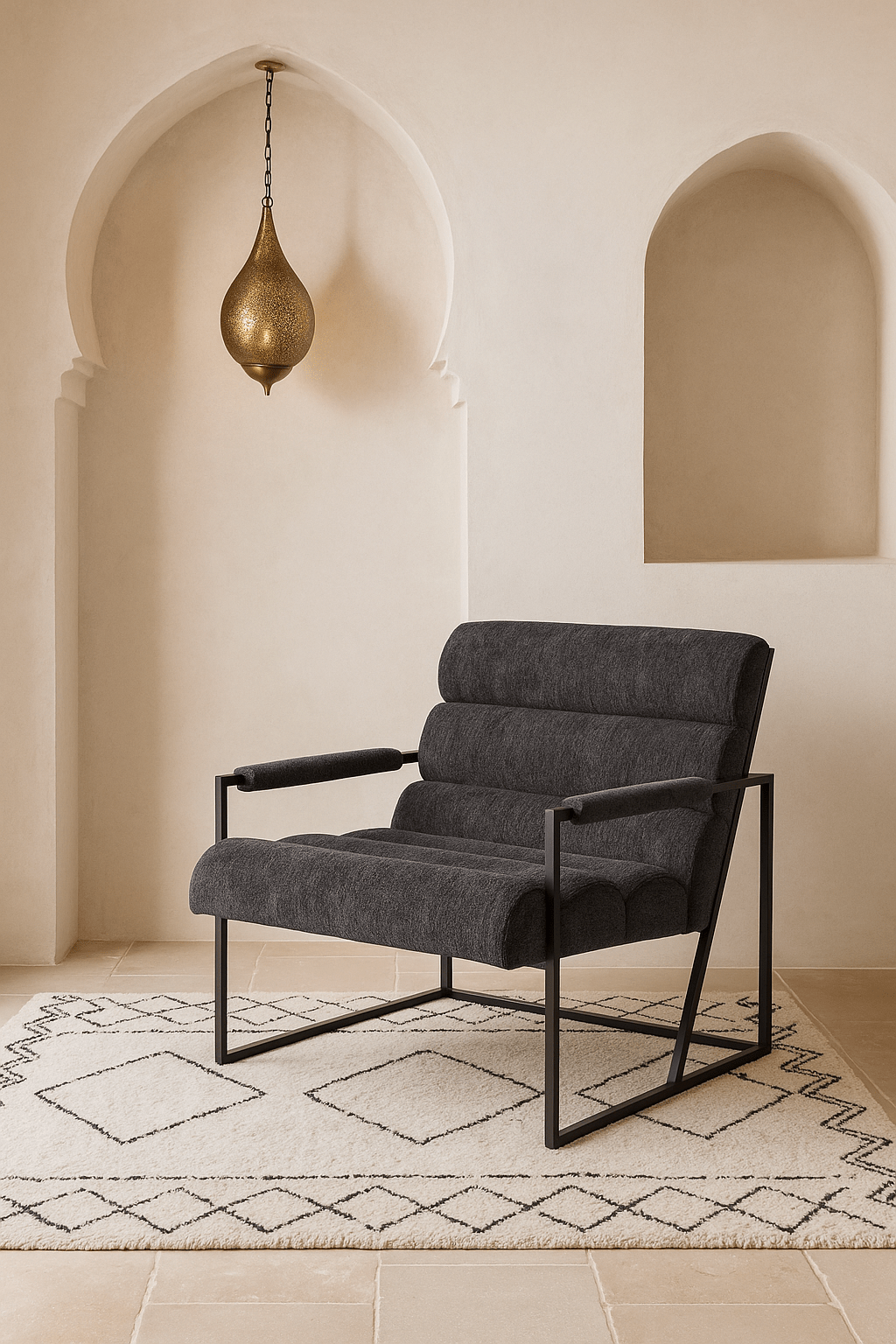 Manhattan Occasional Chair in Fuzzy Boucle - Tom Collins Home