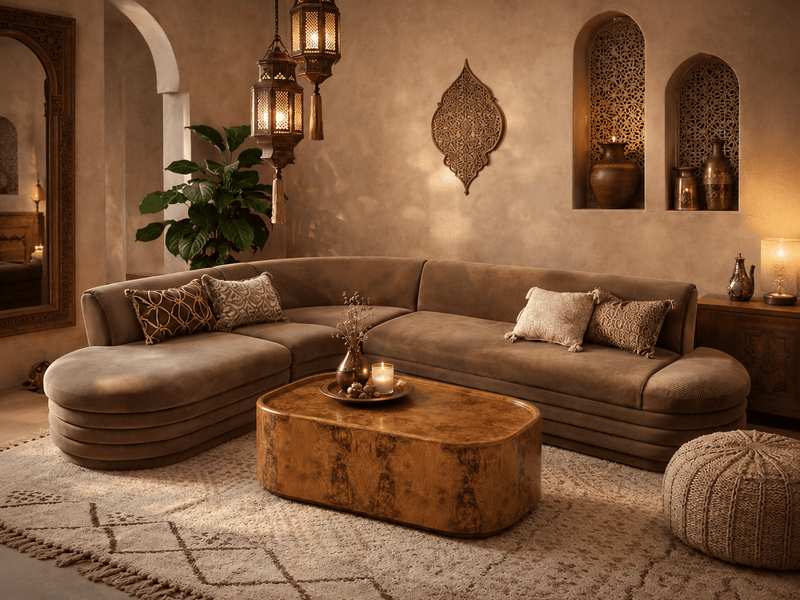 Monte Carlo Coffee Table with Chameleon Sectional - Tom Collins Home