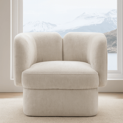 Old Fashioned Occasional Chair in Hammered Chenille - Tom Collins Home