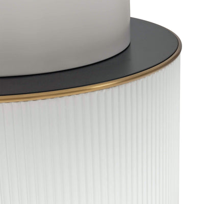 Old Jamaican Round Dining Table in Matte White - Tom Collins Home