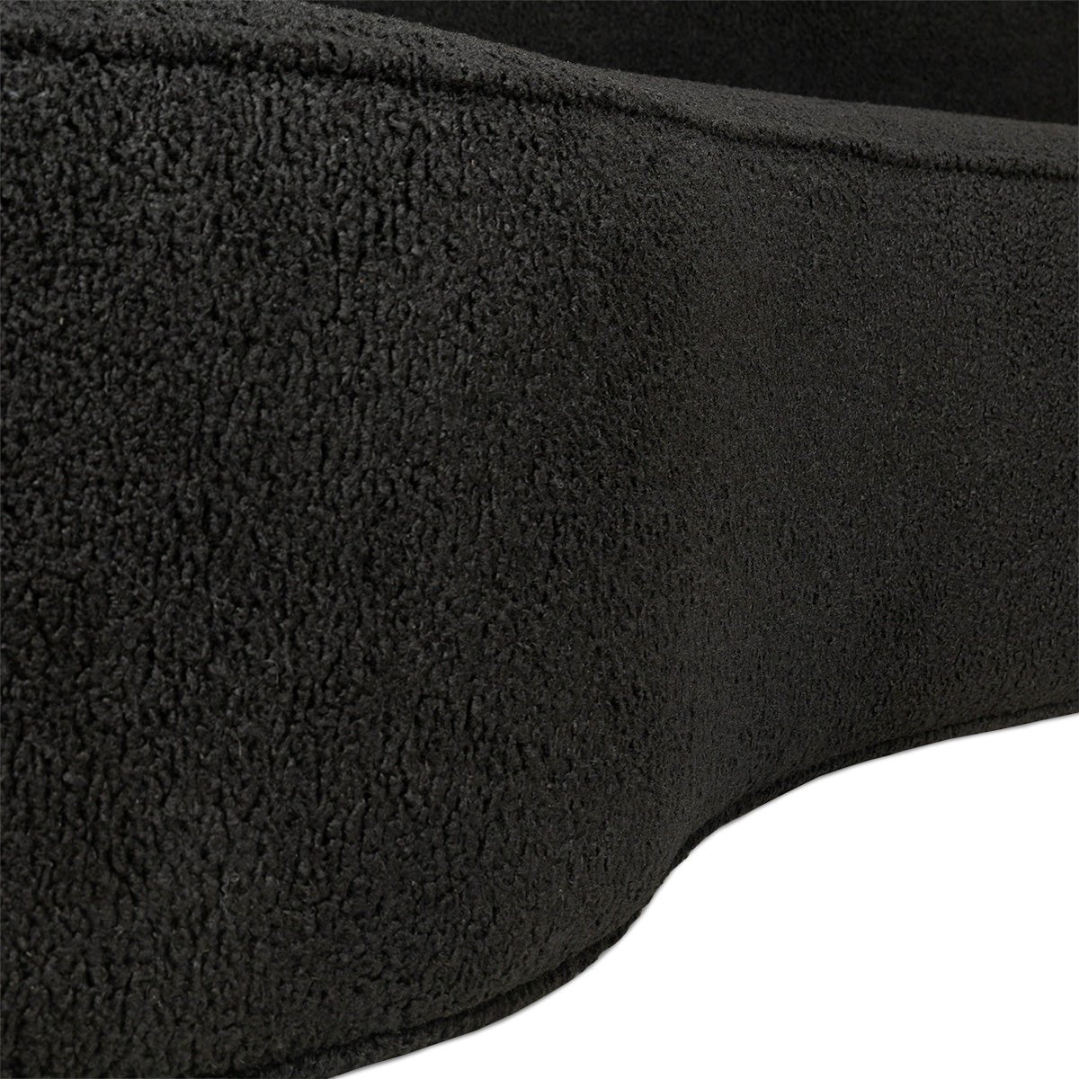 Overture Sectional in Black Faux Sheepskin - Tom Collins Home