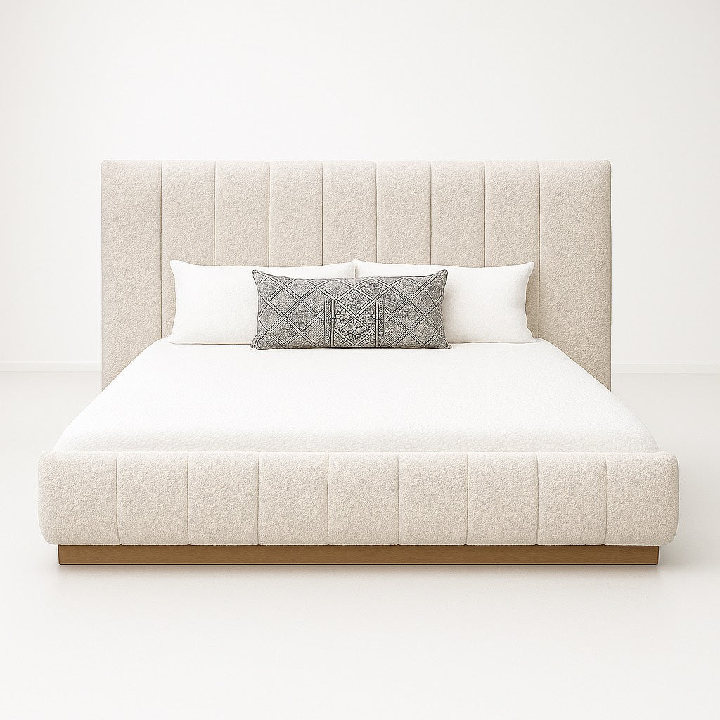 Paloma Bed in Hammered Chenille - Tom Collins Home