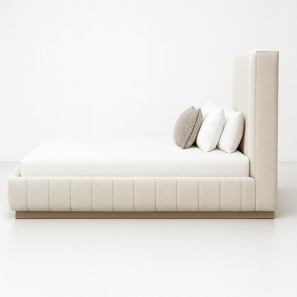 Paloma Bed in Hammered Chenille - Tom Collins Home