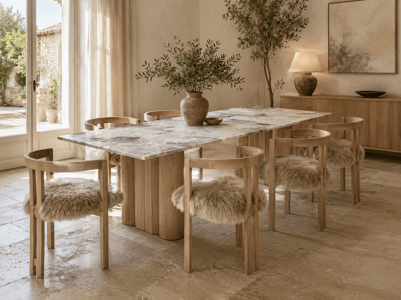 Paloma Dining Chair with Greyhound Dining Table - Provence, France lifestyle scene