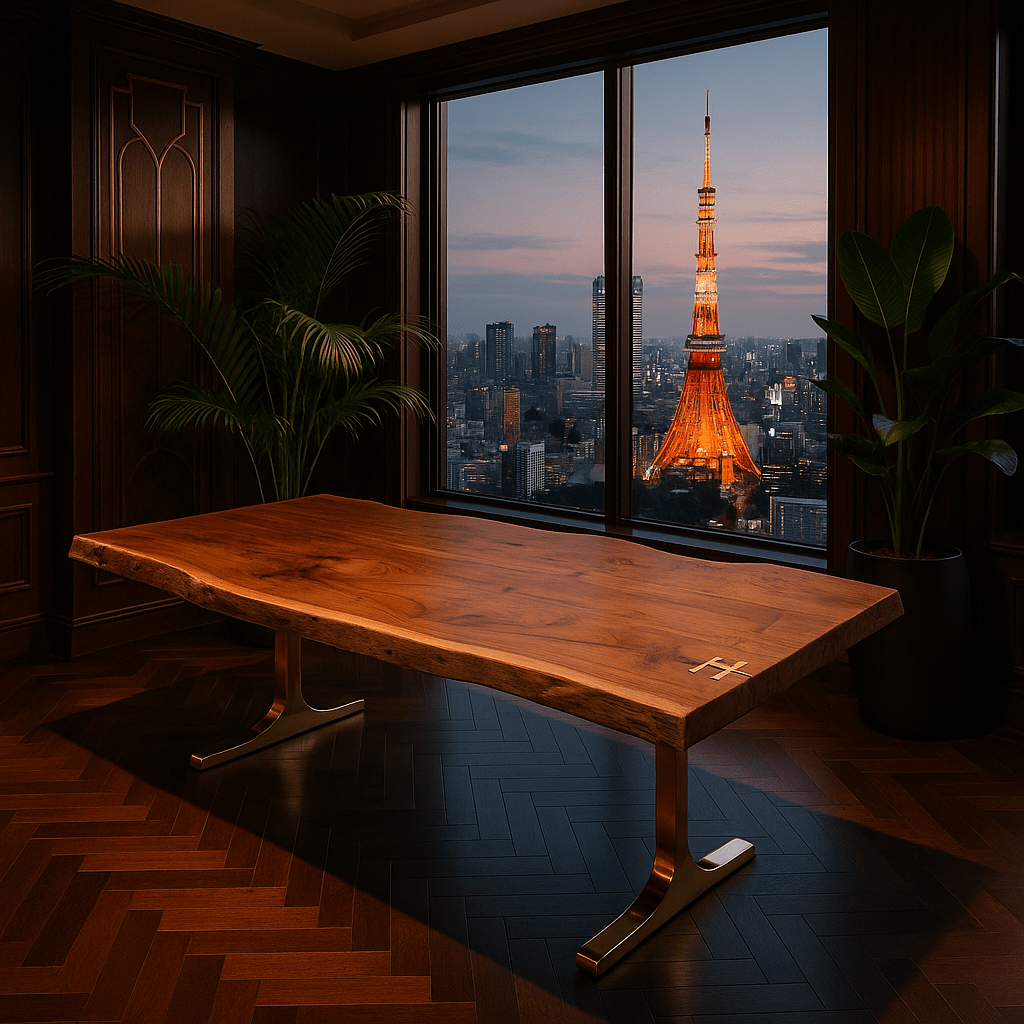 Paloma Dining Table In Oiled Accacia - Tom Collins Home