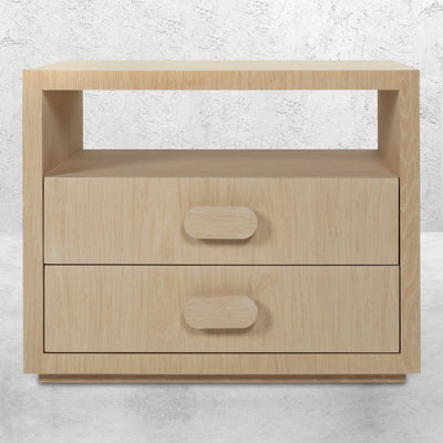 Pearl Diver Side Table in White Washed Oak - Tom Collins Home