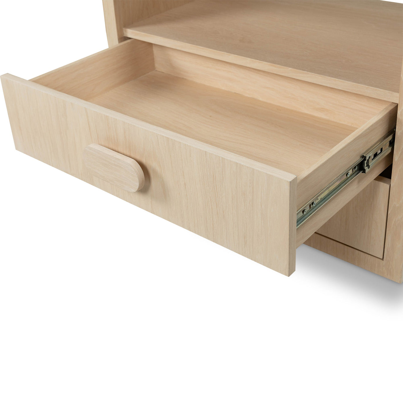 Pearl Diver Side Table in White Washed Oak - Tom Collins Home