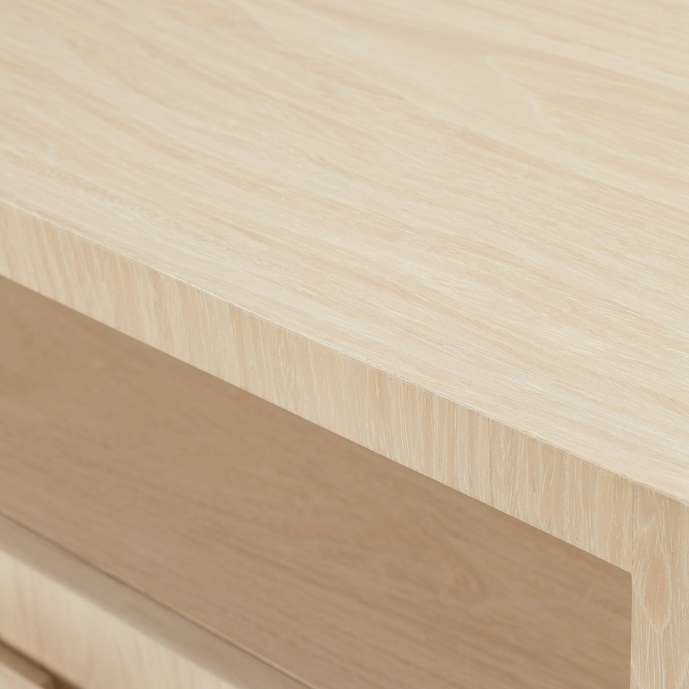 Pearl Diver Side Table in White Washed Oak - Tom Collins Home