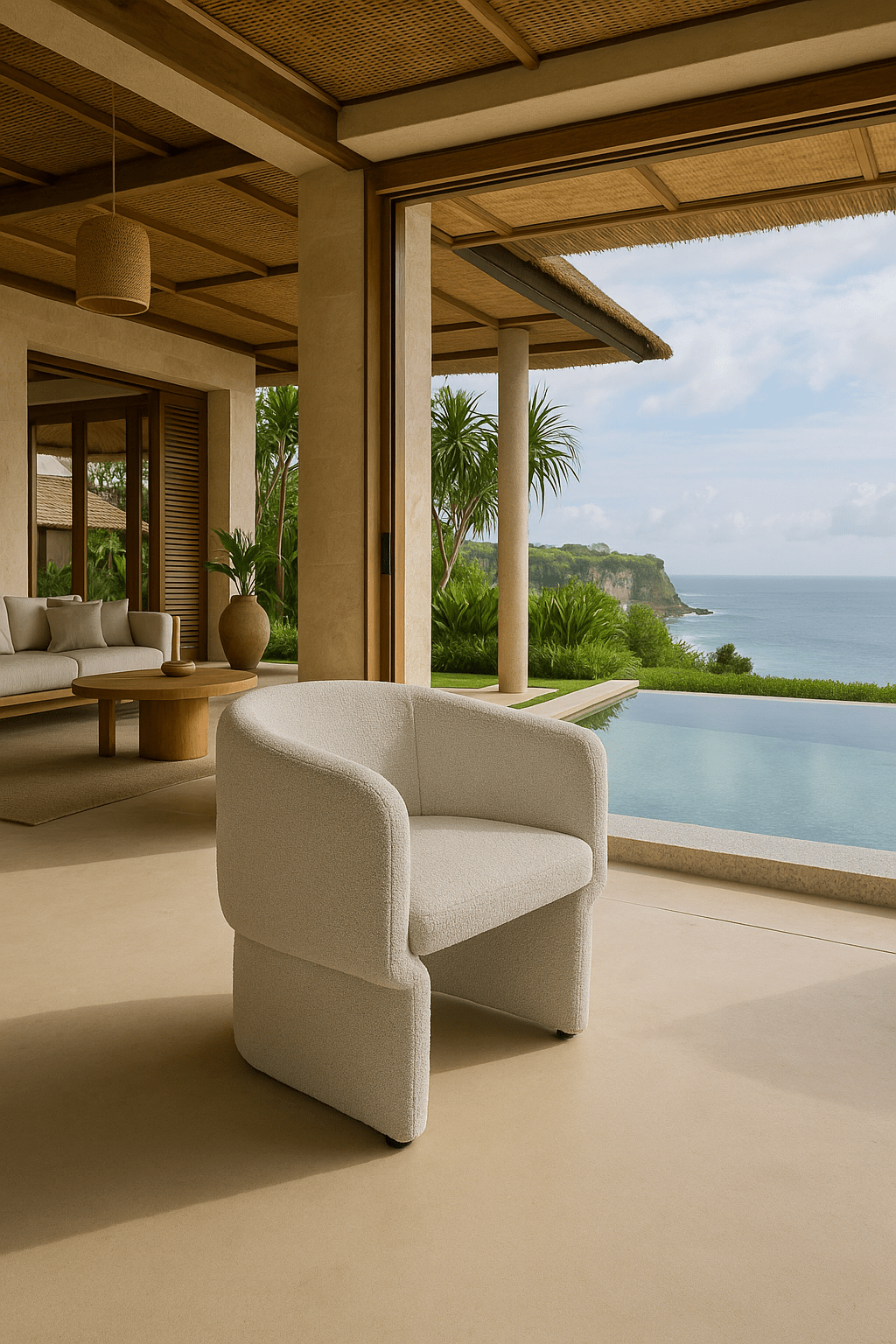 Piña colada Dining Chair in Hammered Chenille - Tom Collins Home