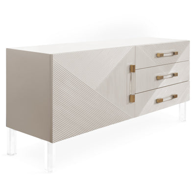 Piña colada Petite 1 Door 3 Drawer Credenza - Tom Collins Home