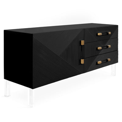 Piña colada Petite 1 Door 3 Drawer Credenza - Tom Collins Home