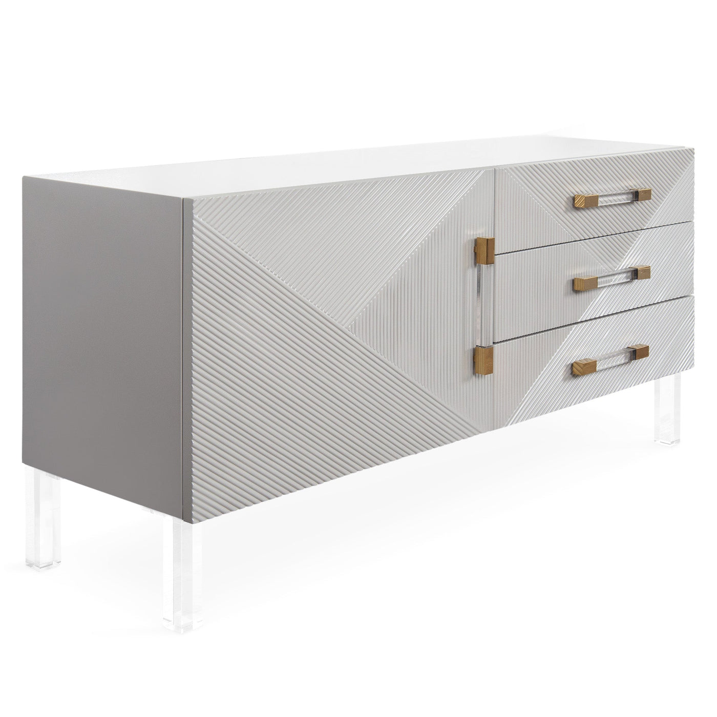 Piña colada Petite 1 Door 3 Drawer Credenza - Tom Collins Home