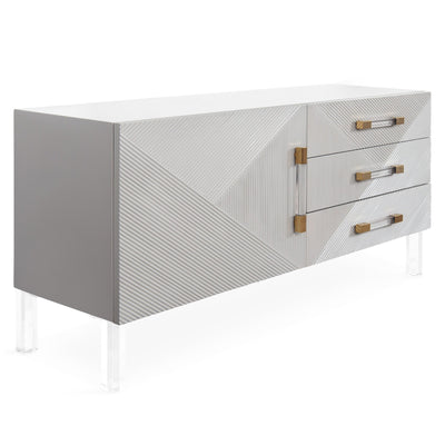 Piña colada Petite 1 Door 3 Drawer Credenza - Tom Collins Home