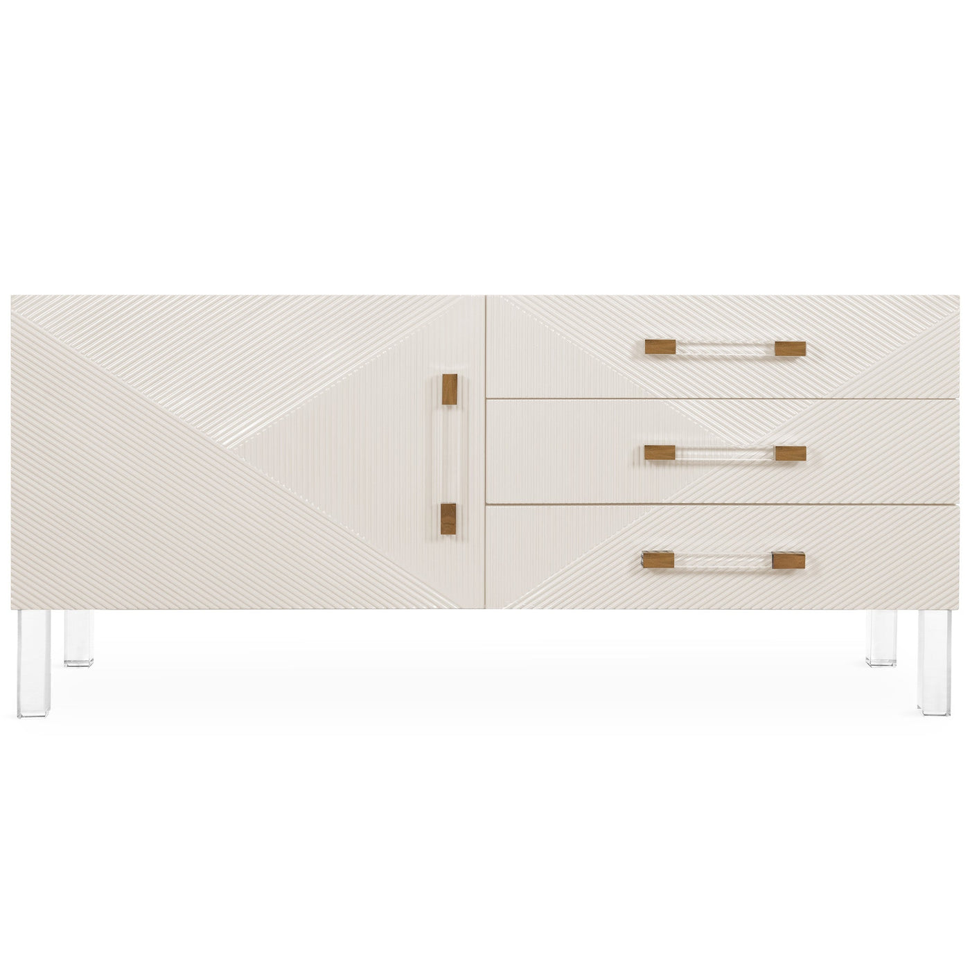 Piña colada Petite 1 Door 3 Drawer Credenza - Tom Collins Home