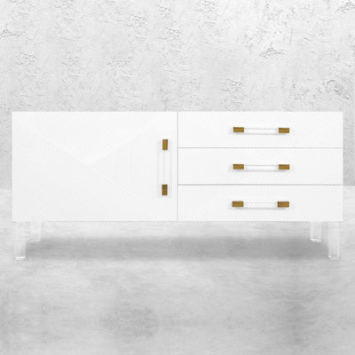 Piña colada Petite 1 Door 3 Drawer Credenza - Tom Collins Home