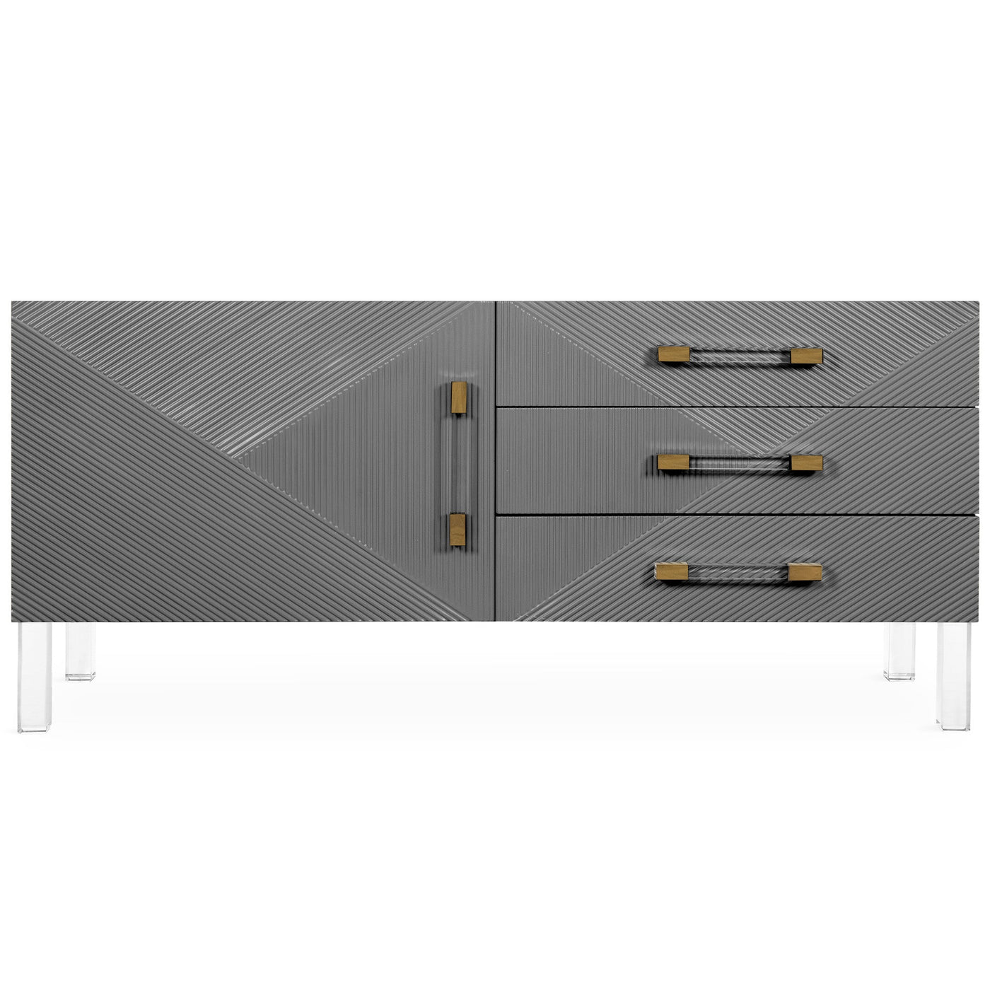 Piña colada Petite 1 Door 3 Drawer Credenza - Tom Collins Home