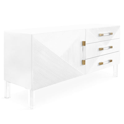 Piña colada Petite 1 Door 3 Drawer Credenza - Tom Collins Home