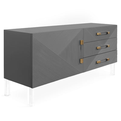 Piña colada Petite 1 Door 3 Drawer Credenza - Tom Collins Home
