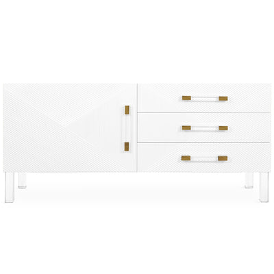 Piña colada Petite 1 Door 3 Drawer Credenza - Tom Collins Home