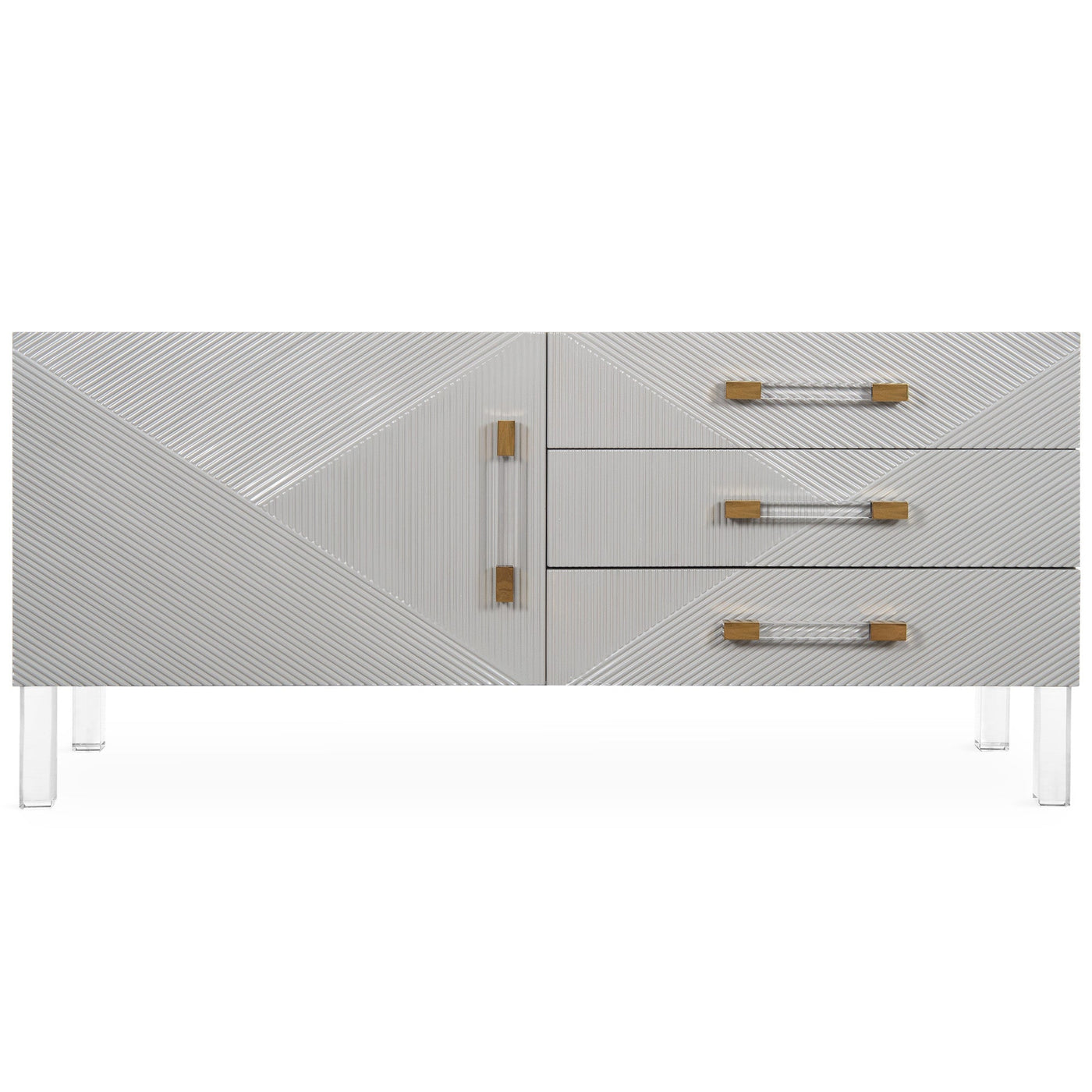 Piña colada Petite 1 Door 3 Drawer Credenza - Tom Collins Home