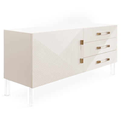 Piña colada Petite 1 Door 3 Drawer Credenza - Tom Collins Home