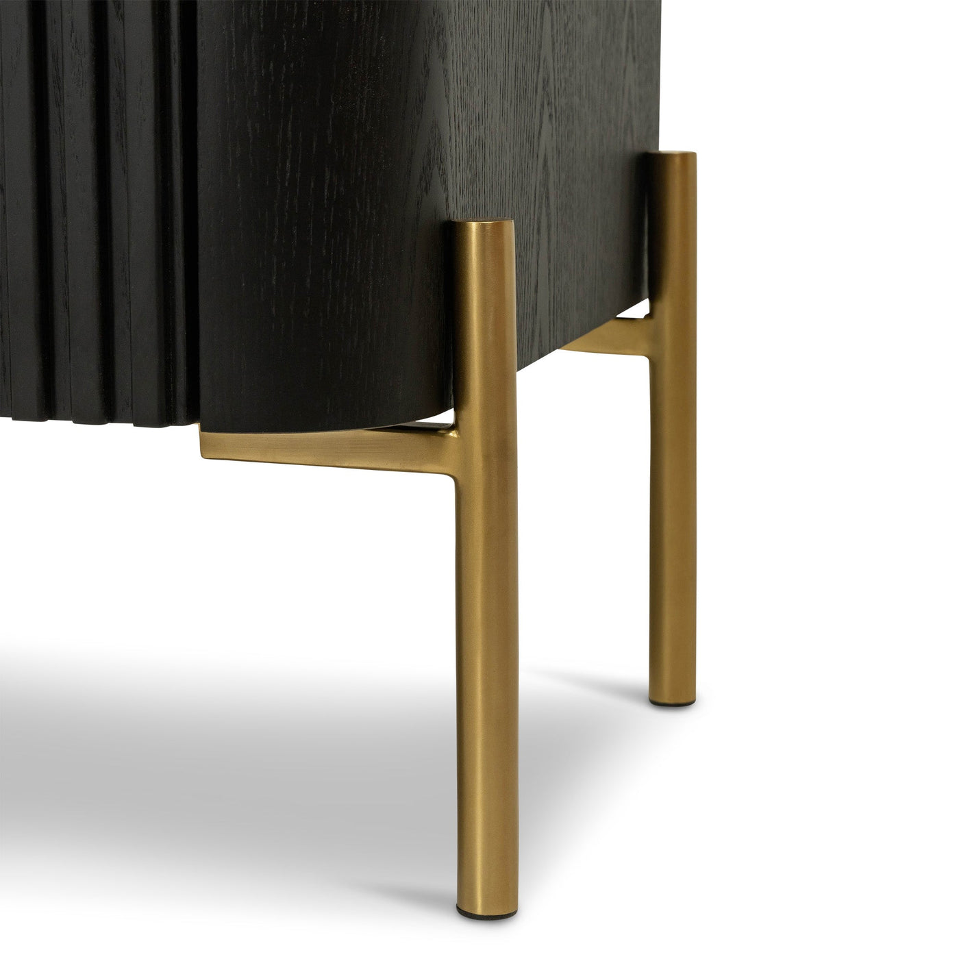 Rakomelo 4 Door Credenza in Ebony Stained Ash - Tom Collins Home