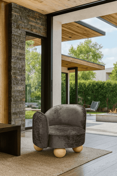 Rob Roy Occasional Chair in Hammered Chenille - Tom Collins Home