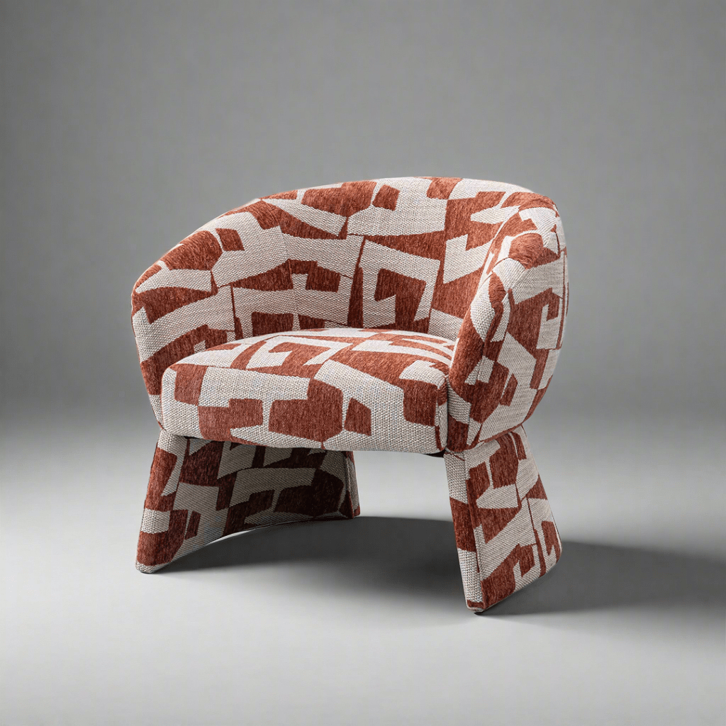 Sangria Occasional Chair In Art Deco Pattern - Tom Collins Home