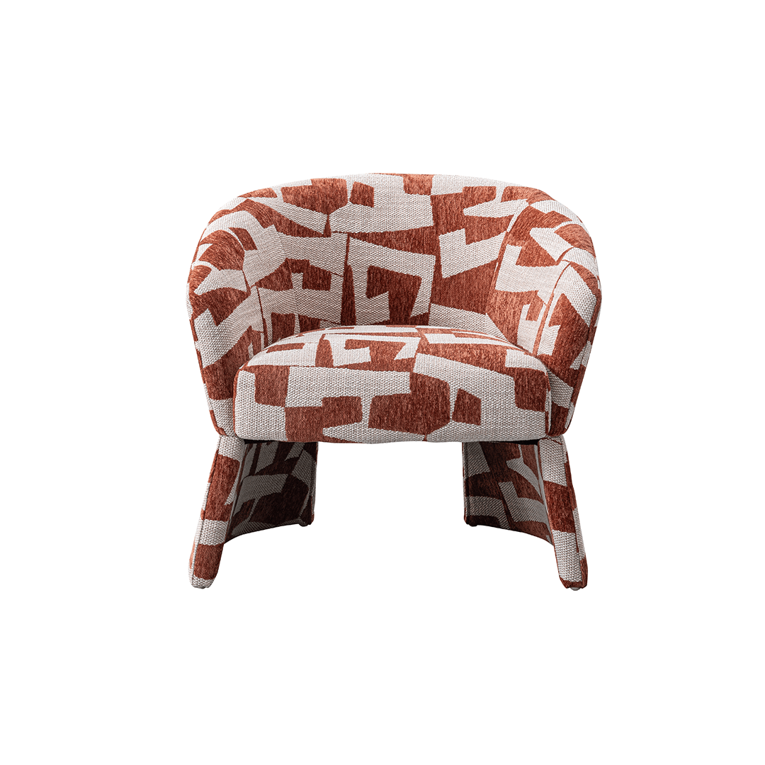 Sangria Occasional Chair In Art Deco Pattern - Tom Collins Home