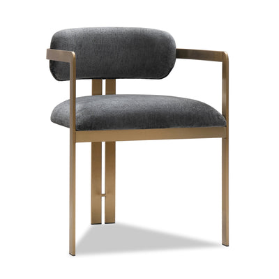 Sidecar Dining Chair in Hammered Chenille - Tom Collins Home