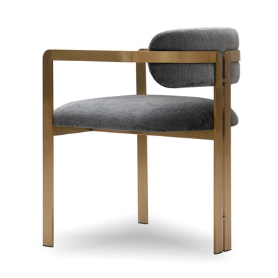 Sidecar Dining Chair in Hammered Chenille - Tom Collins Home
