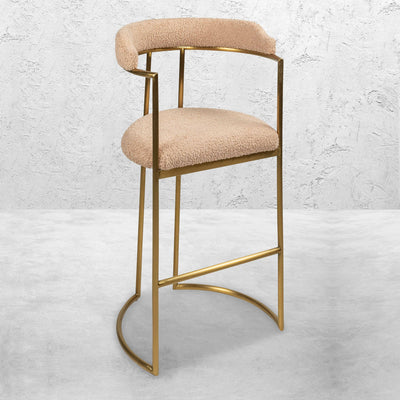 Singapore Sling 2 Bar And Counter Stool in Faux Sheepskin - Tom Collins Home