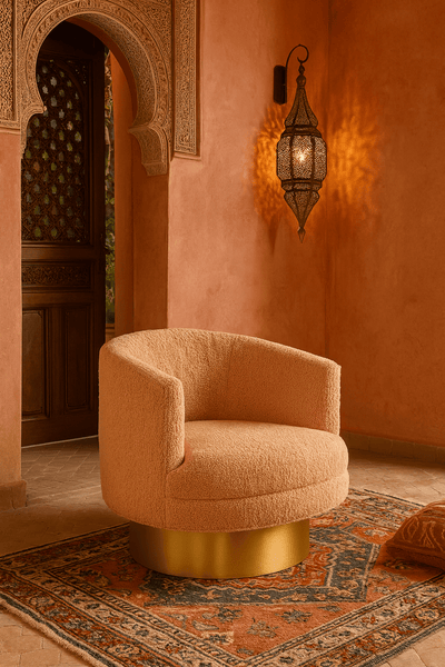 Studio 54 Occasional Chair in Faux Sheepskin - Tom Collins Home