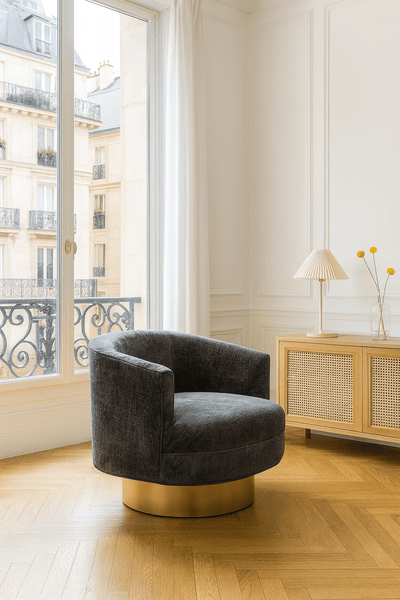Studio 54 Occasional Chair in Hammered Chenille - Tom Collins Home