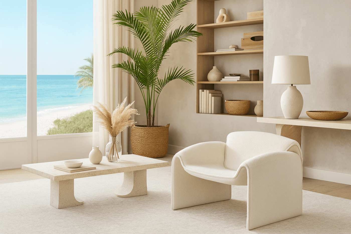 The Alexander Occasional Chair in Boucle - Tom Collins Home